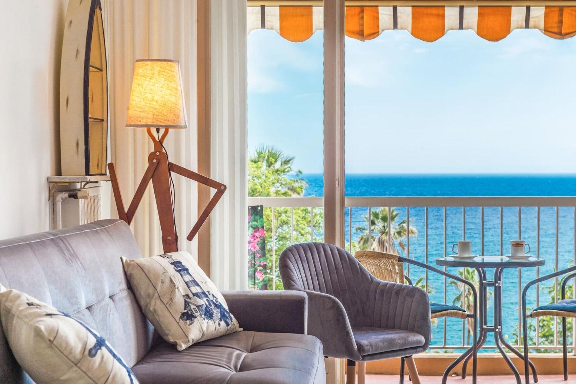 Vina Del Mare, Vue Mer, Terrasse Menton Exterior foto